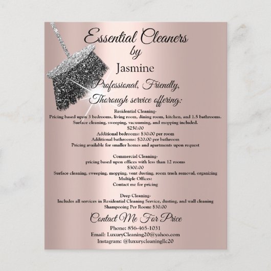 ジャスミンクリーニングサービスハウス保ズバラシルバー チラシ (正面)