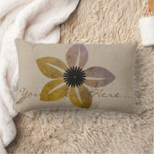 ジャスミンクールフラワーアッド文字リネンルック ランバークッション (ブランケット)