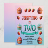 ジャスミンズセカンド誕生日 招待状 (正面/裏面)