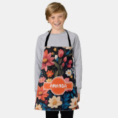 ジャスミンパステルカラフルパタパーソナライズされたーン エプロン (着用した状態)