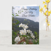 ジャスミンパーソナライズされたマザー誕生日 カード (黄色い花)