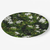 ジャスミンフラワートロピカルボタニカル ペーパープレート (アングル)