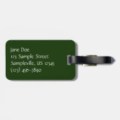 ジャスミンフラワートロピカルボタニカル ラゲッジタグ (裏面横)