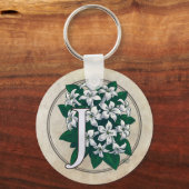 ジャスミンフラワーモノグラムJ キーホルダー (正面)