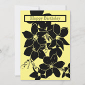ジャスミンフラワー誕生日フラットグリーティングカード カード (正面)