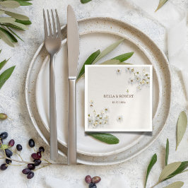 ジャスミンフローラボホ結婚のナプキンス スタンダードカクテルナプキン