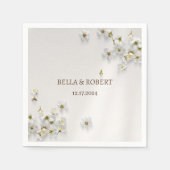 ジャスミンフローラボホ結婚のナプキンス スタンダードカクテルナプキン (正面)