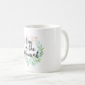 ジャスミン水彩画モーメント コーヒーマグカップ (正面右)