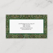 ジャスミン花柄グリーンホワイトフラワーガーデン 名刺 (裏面)