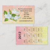 ジャスミン花#2 2012年カレンダー名刺 名刺 (正面/裏面)