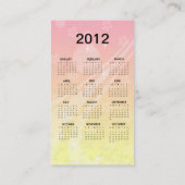 ジャスミン花#2 2012年カレンダー名刺 名刺 (裏面)