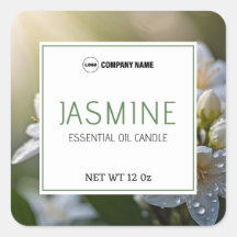 ジャスミン香りキャンドルラベルシール