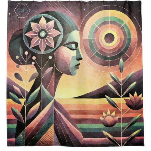 ジャスミン シャワーカーテン (正面)