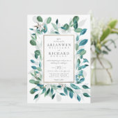 ジャスミン·ラスティック·庭園の結婚式の招待 招待状 (スタンド正面)