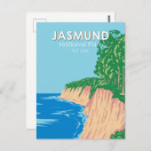 ジャスムンドナショナルパークチョーククリフスドイツヴィンテージ ポストカード (正面/裏面)