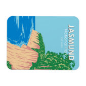 ジャスムンドナショナルパークチョーククリフスドイツヴィンテージ マグネット (横)