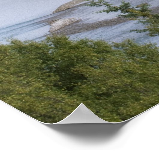 ジャス走パーの低地の部分を通る川 ポスター (角)