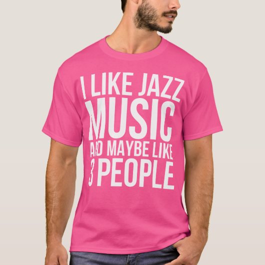 ジャズおもしろい音楽 Tシャツ (正面)