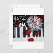 ジャズお祝い インビテーションポストカード (正面/裏面)
