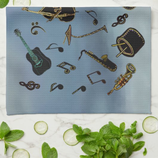 ジャズそれ キッチンタオル (折り畳み)