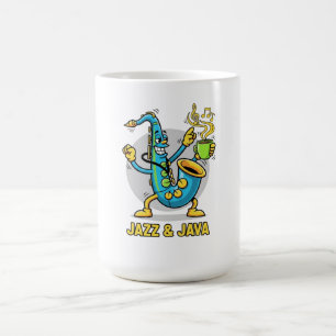 ジャズとコーヒーの面白いサックスマグ ジャズ コーヒーマグカップ