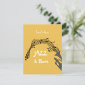 ジャズとブルースをテーマにしたパーティー 招待状 (スタンド正面)