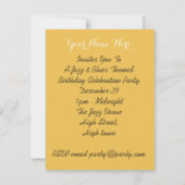 ジャズとブルースをテーマにしたパーティー 招待状 (裏面)