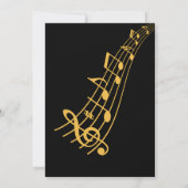 ジャズのトランペット 誕生日 招待状 (裏面)