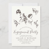 ジャズの全て | Jazzをテーマにした婚約パーティ 招待状 (正面)