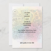 ジャズの夕べ任意の大事な行事パーティの招待状 招待状 (裏面)