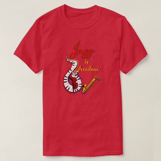 ジャズは自由だ Tシャツ (デザイン正面)