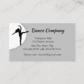 ジャズまたはバレエ踊りスタジオ 名刺 (正面)