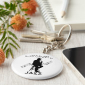 ジャズを少し楽しんで人生はカッコいい良い キーホルダー (側面)