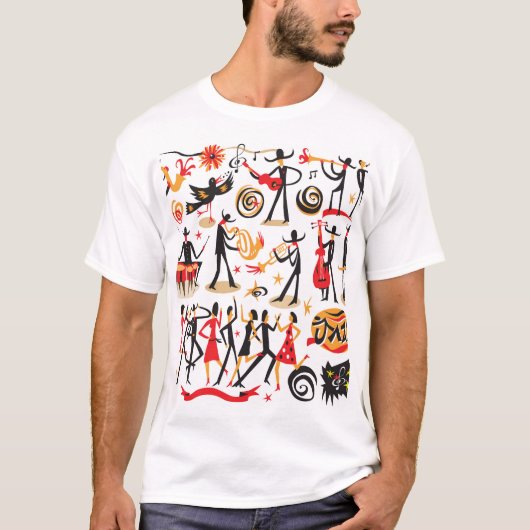 ジャズアイコンセット：白い背景を分離 Tシャツ (正面)