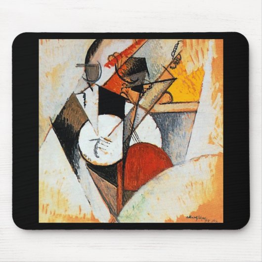 ジャズアートを作曲するアルバート・グリーズヴィンテージ マウスパッド (正面)
