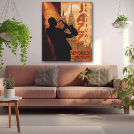 ジャズインニューヨークのヴィンテージのポスター ポスター