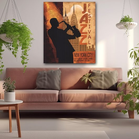 ジャズインニューヨークのヴィンテージのポスター ポスター