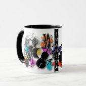 ジャズインモーション抽象芸術マグ マグカップ (正面左)