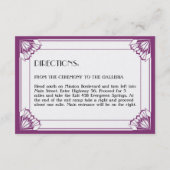 ジャズエイジのパープルアートデコウェディングレセプション エンクロージャーカード (裏面)