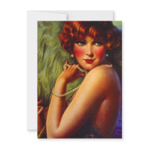 ジャズエイジのパールと羽毛のフラッパー招待状