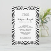 ジャズエイジアールデコエレガンスブラック&ホワイト 招待状 (スタンド正面)