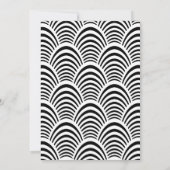 ジャズエイジアールデコエレガンスブラック&ホワイト 招待状 (裏面)