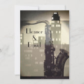 ジャズエイジアールデコカスタムウェディング招待状 招待状 (正面)