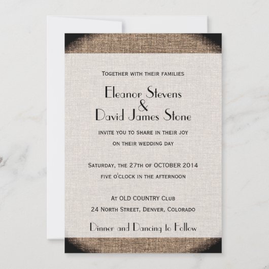 ジャズエイジアールデコカスタムウェディング招待状 招待状 (裏面)