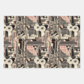 ジャズエイジミュージシャン1920年代ダダイストスタイル ラッピングペーパーシート (正面2)