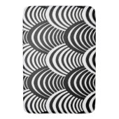 ジャズエイジモダンー20代ブラックとホワイト バスマット (正面縦)