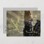 ジャズエイジングサクソフォンシティスカイライン結婚ズセット 案内ポストカード (正面/裏面)