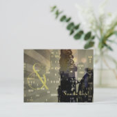 ジャズエイジングサクソフォンシティスカイライン結婚ズセット 案内ポストカード (スタンド正面)