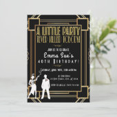 ジャズエイジ フラッパー パーティー 誕生日 ご招待 招待状 (スタンド正面)