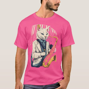 ジャズオントランペットサクソフォンプレイヤーミュージシャンレトロJa Tシャツ